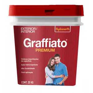 Textura Graffiato Riscado Premium Terracota Hydronorth Balde 25kg