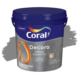 Tinta Decora Efeitos Especiais Cimento Queimado Imensidão Cinza 4,8kg Coral