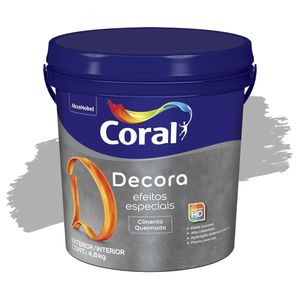 Tinta Decora Efeitos Especiais Cimento Queimado Tubarão Branco 4,8kg Coral