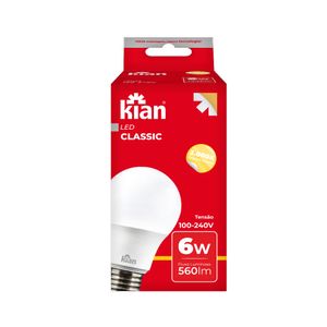 Lâmpada Led Bulbo A60 15W 6.500K Branca Fria Bivolt Kian