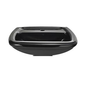 Lavatório Para Coluna Fit 52x43cm Preto Celite
