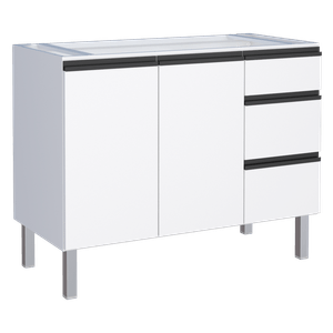 Gabinete Para Pia 120 Gaia Flat Cozimax Branco