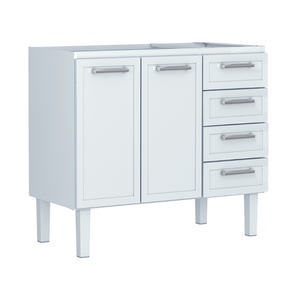 Gabinete de Pia 120 Apolo Flat 4G Branco Cozimax