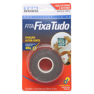 Fita Acrílica Dupla Face Para Uso Externo 25mmx2m Tekbond