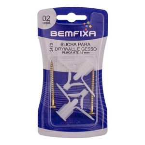 Parafuso com Bucha Frog Médio 15mm 2 Unidadades Bemfixa