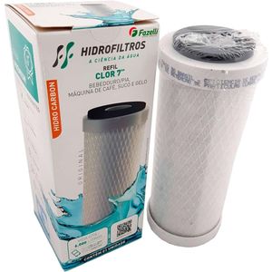 Refil Carbon Block para Bebedouros E Pias 7 Polegadas 5 Micras Hidrofiltros