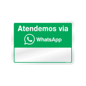 Placa de Sinalização Alumínio 16x23 Whatsapp Sinalize
