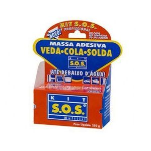 Massa Adesiva Epoxi 250g Kit SOS