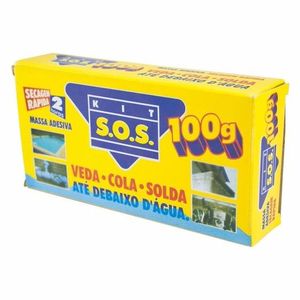 Massa Adesiva Epoxi 100g Kit SOS