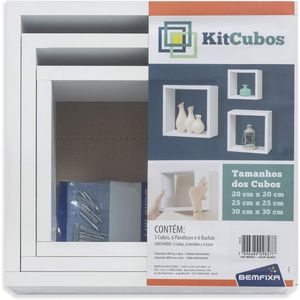 Kit 3 Nichos Branco MDP Bemfixa