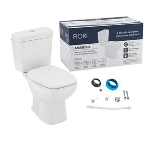 Kit Vaso com Caixa Acoplada Amarilís Branco Fiori