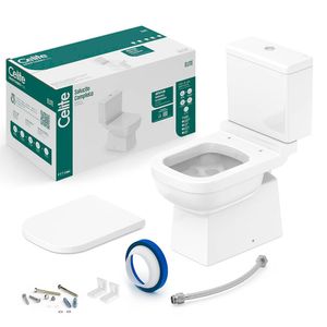 Kit Vaso com Caixa Acoplada Elite Branco Celite