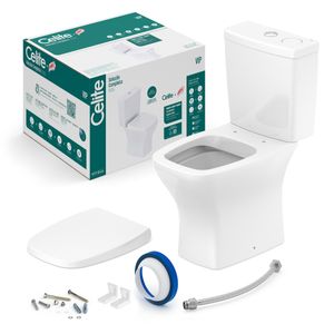 Kit Vaso com Caixa Acoplada Vip Branco Celite