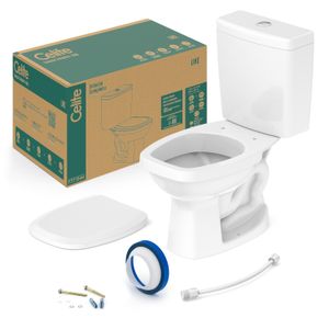 Kit Vaso com Caixa Acoplada Like Branco Celite