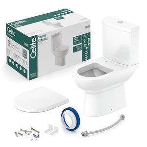 Kit Vaso com Caixa Acoplada Smart Branco Celite