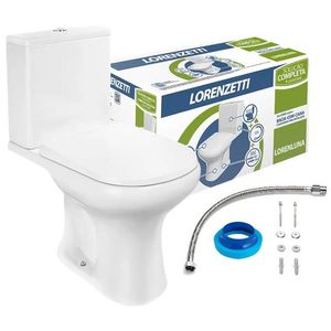 Kit Vaso com Caixa Acoplada Luna Branco Lorenzetti
