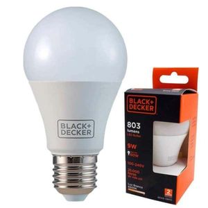 Lâmpada LED 9W Bulbo A60 6500K Branca E27 Bivolt Black+Decker