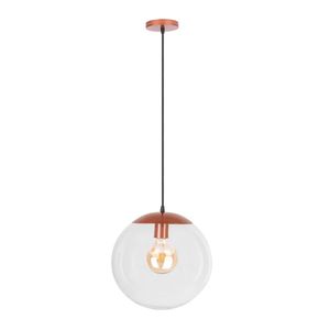 Pendente Catar Cobreado 30Cm 1 Lâmpada  Kin
