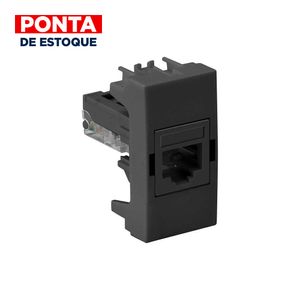 Módulo Tomada conector RJ45 Cat6e Grafite Simon