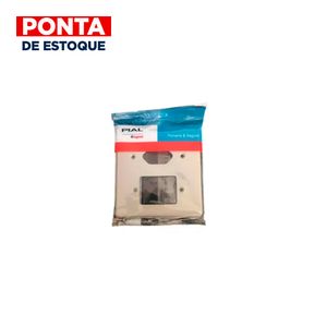 Placa 4x4 3 Interruptores e 1 Tomada Pial