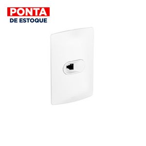 Tomada 4x2 RJ11 2 Fios Nereya Branca Pial Plus
