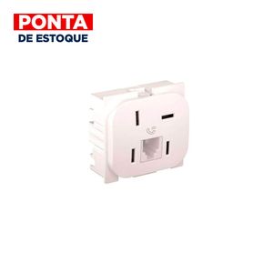 Módulo Nereya Tomada Telefone 4P+Rj11 Branco Pial