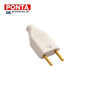 Plugue Bipolar 2P Móvel Junção Macho 10A 250V Cinza Fame