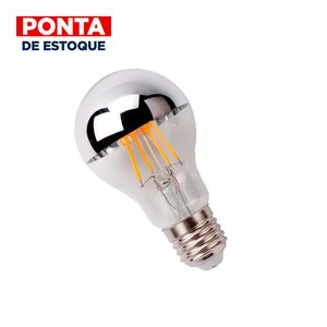 Lâmpada Led Bulbo Cromada Âmbar 4W Luminatti