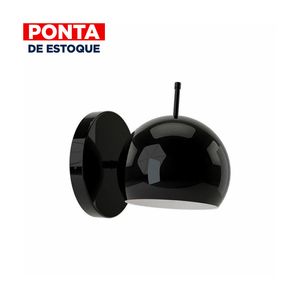 Arandela Solis Preto Brilho Orluce