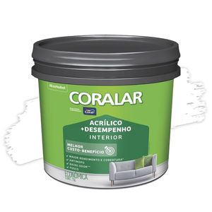 Tinta Acrílica Coralar Mais Desempenho Branco Balde 15L Coral