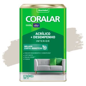 Tinta Acrílica Coralar Mais Desempenho Pedra Preciosa 18L Coral