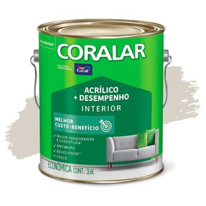 Tinta Acrílica Coralar Mais Desempenho Pedra Preciosa 3,6L Coral