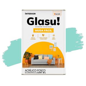 Tinta Acrílica Muda Fácil Verde Piscina Fosco 18L Glasu