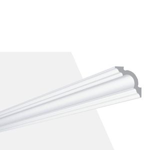 Rodateto em Poliestireno D8 5x5x200cm Branco Gart
