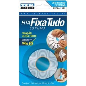 Fita Dupla Face Espuma 12mmx1,5M Tekbond
