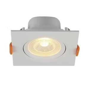 Spot LED Embutir Quadrado 8W 3.000K Branco Blumenau