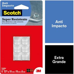 Protetor Anti-Impacto Piramidal Transparente 6 unidades Scotch 3M