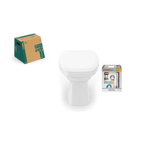 Kit Vaso Convencional Like Branco com Assento Celite