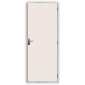 Kit Porta Aço Madeira Lisa Esquerdo 215cmx65cm Branco MGM