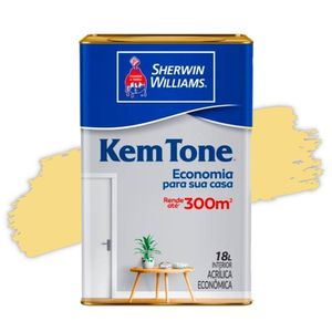 Tinta Acrílica Fosca Kem Tone Amarelo Canário 18 Litros Sherwin Williams