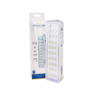 Luminaria de Emergência 30 LEDs 1W 6.500K Branco Blumenau
