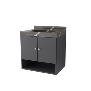 Kit Gabinete Preto com Bancada Black 60 Bongut