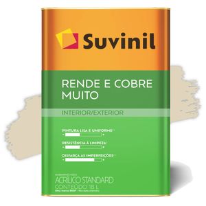 Tinta Acrílica Fosco Rende e Cobre Muito Palha 18L Suvinil