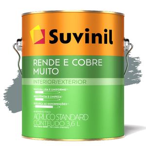 Tinta Acrílica Fosco Rende e Cobre Muito Granito Nobre 3,6 Litros Suvinil
