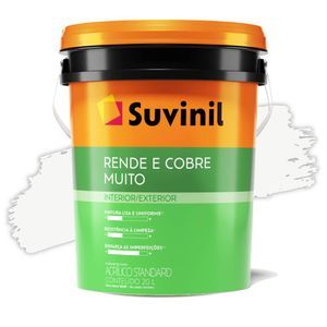 Tinta Acrilica Fosco Rende e Cobre Muito Branco 20L Suvinil