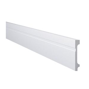 Rodapé Poliestireno Frisado FZ10 Branco 10x200cm Gart