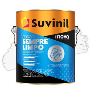Tinta Acrilica Fosco Sempre Limpo Branco Neve 3,6L - Inova - Suvinil