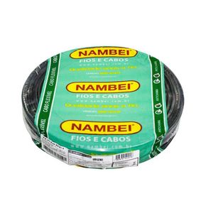 Cabo Flexível 1mm 100M Preto Nambei