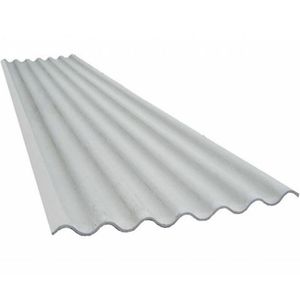 Telha Ondulada de Fibrocimento Cinza 4mm 2,44x0,50m Casalit