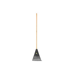 Vassoura em Plástico para Jardim com 18 Dentes E Cabo de Madeira 120cm Natural Tramontina